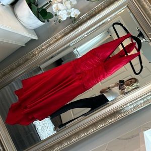 Cache silk dress.  Size 2 color red.